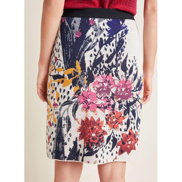Anthropologie Aldomartins Beatriz Floral Knit Sweater Mini Skirt Small - Picture 3 of 10